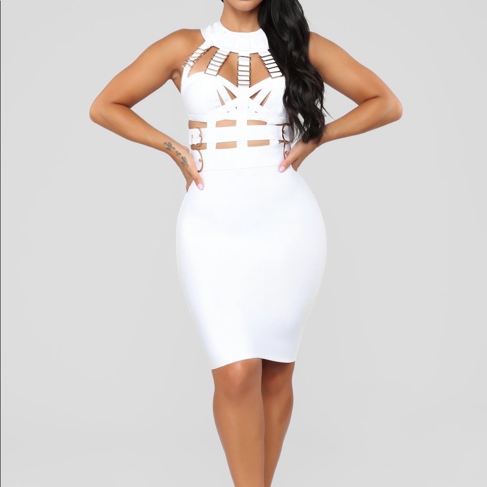 White belt Dress